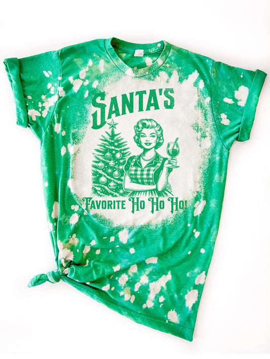 Santas Favorite Ho Ho Ho Vintage Graphic T-Shirt