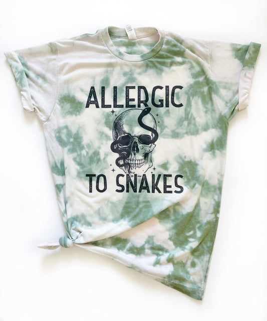 Allergic To Snakes Tie Dye Tee