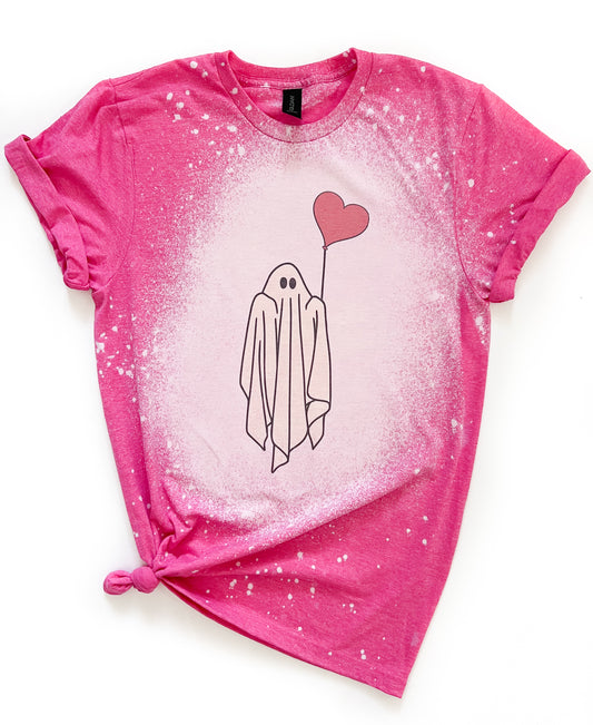 Ghost Valentine's Day Bleached Tee