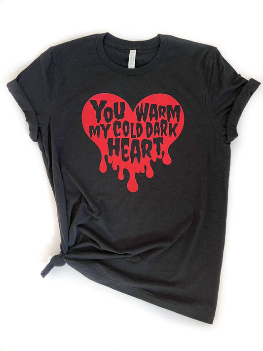 You Warm My Cold Dead Heart Emo Valentine's Day Tee