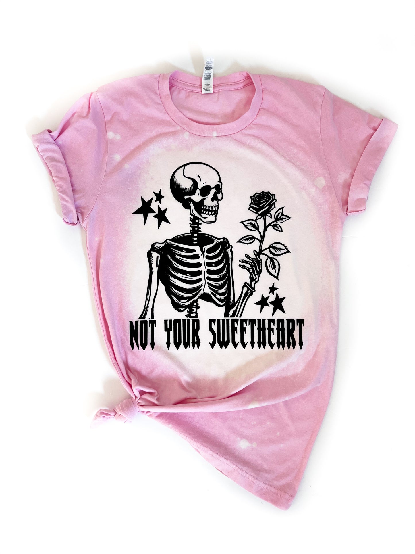 Not Your Sweetheart Anti Valentine's Day Bleached Tee