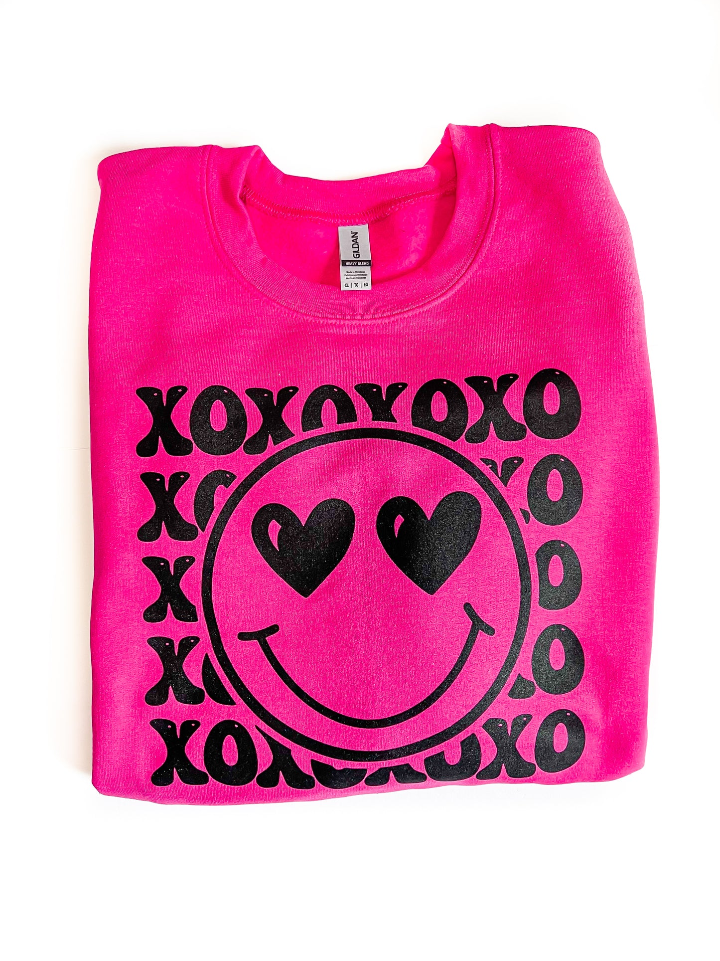 XOXO Heart Eyes Valentine's Day Crewneck Sweater