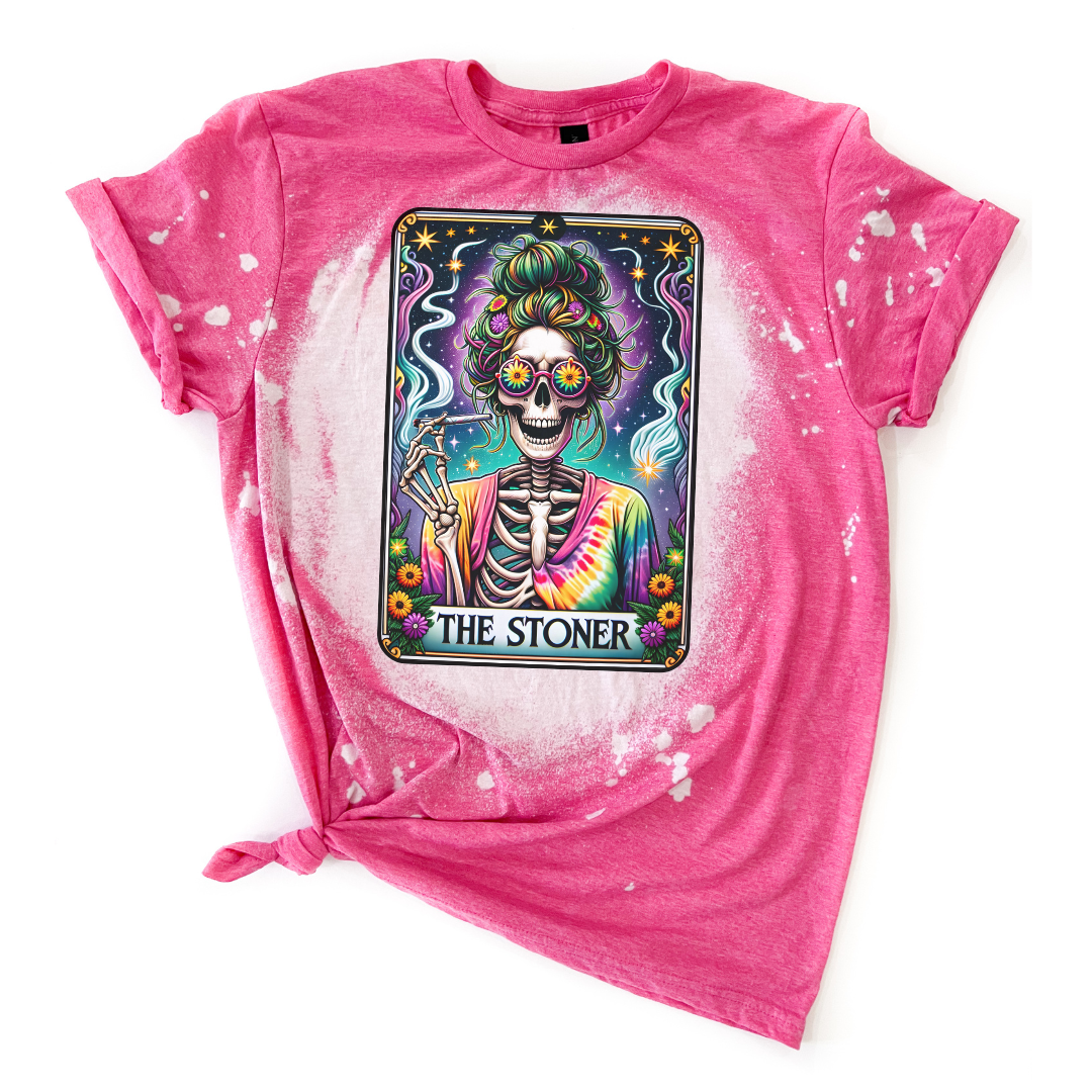 The Stoner Tarot Card Bleached Tee