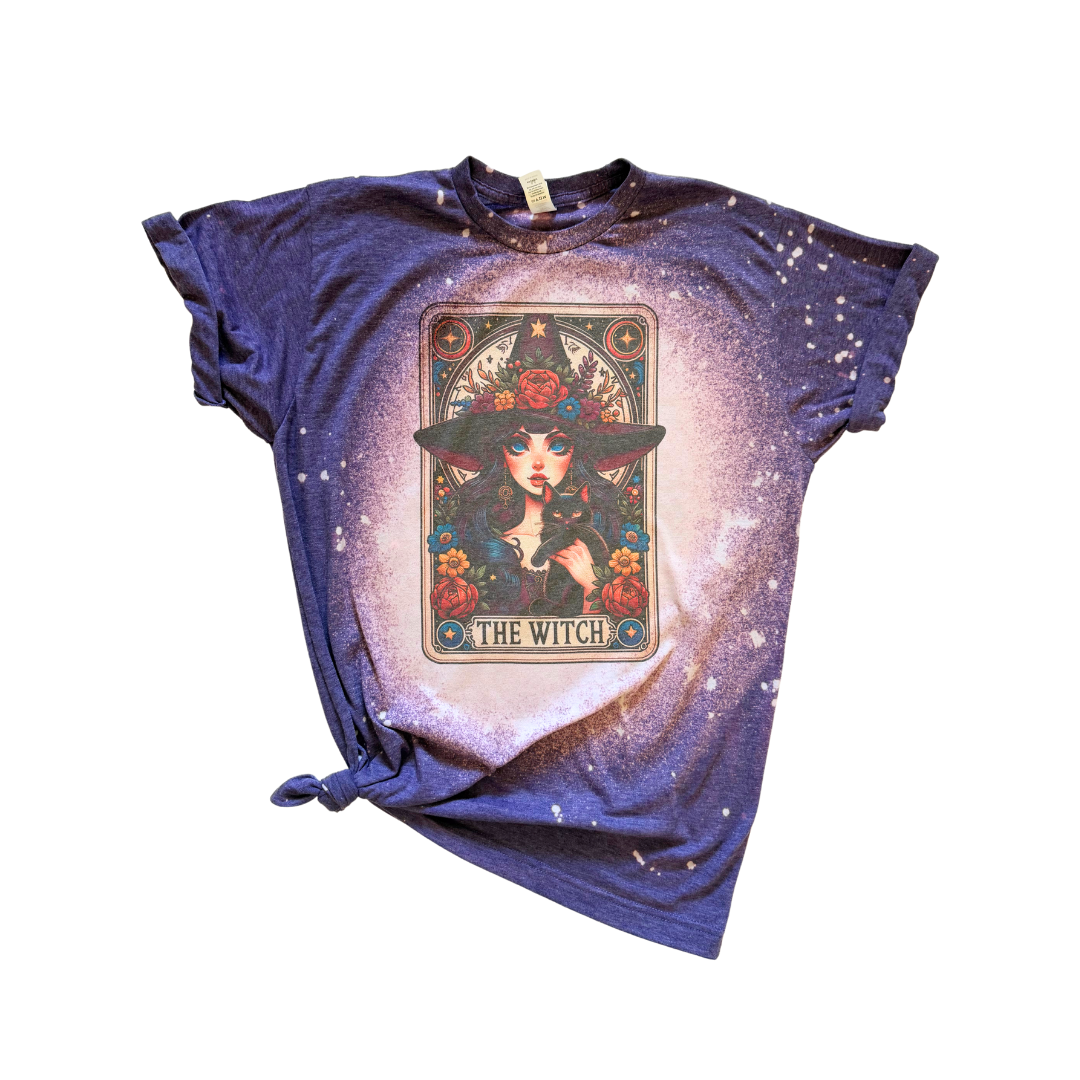 The Witch Tarot Card Bleached Tee