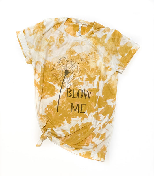 Blow Me Dandelion Tie Dye Tee