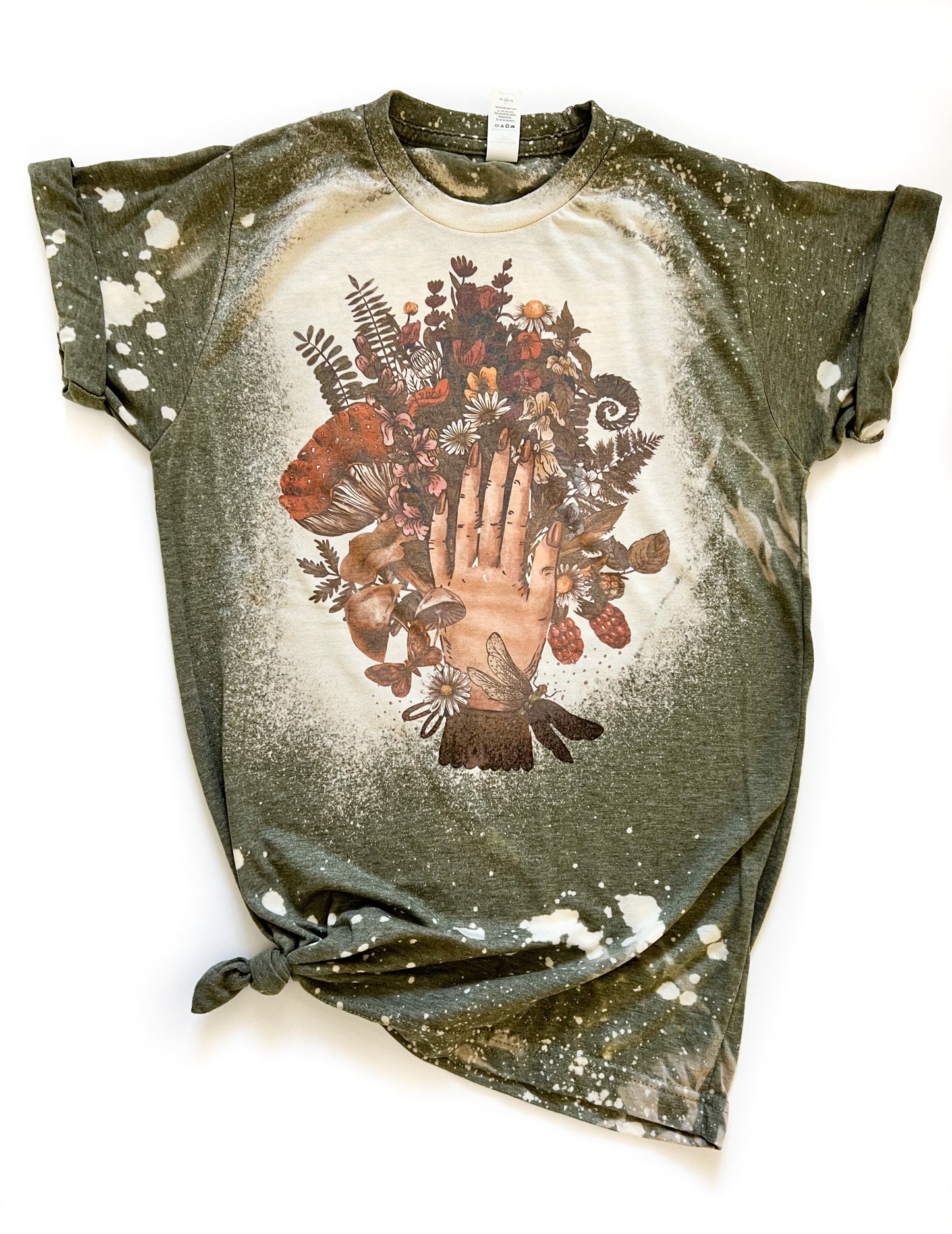 Green Witch Palm Bleached Tee