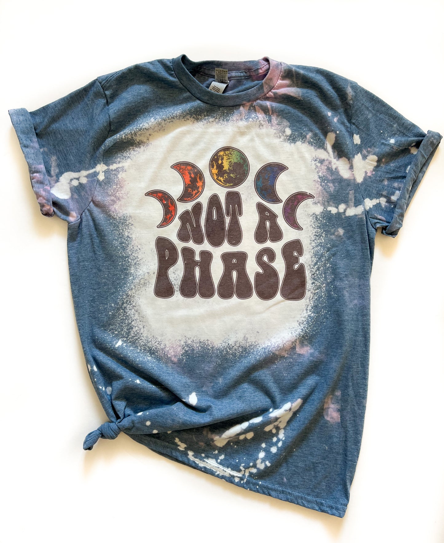 Not a Phase Moon Pride Bleached Tee