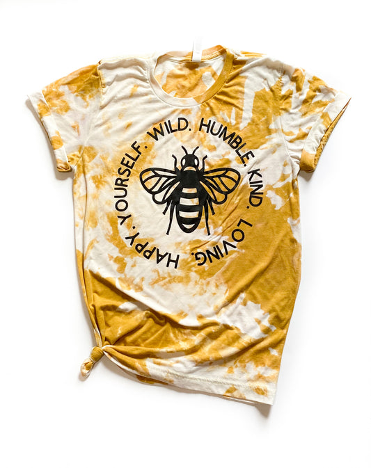 Bee Wild, Humble, Kind Tie Dye Tee