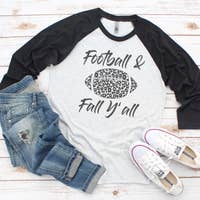 Football and Fall Y'all Raglan
