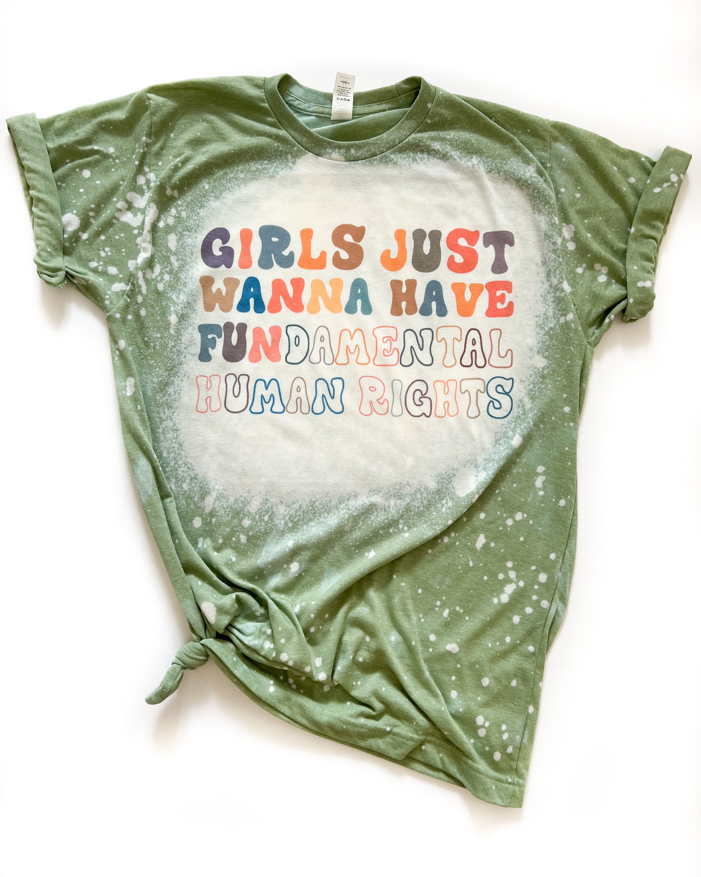 Girls Just Wanna Have Fundamental Rights Bleached Tee